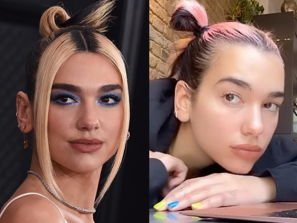 dua lipa hair