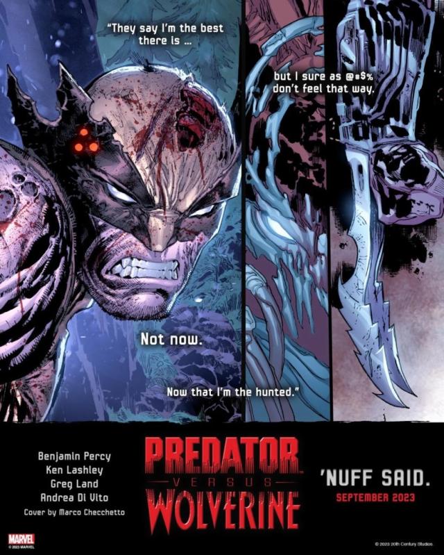 Marvel Reveals New Predator vs. Wolverine Art for Upcoming Crossover