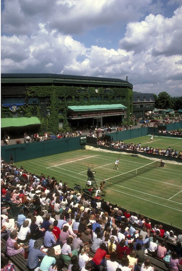 <p class="MsoNormal"><span>The first Wimbledon Championship was played in <b>1877</b>. The winner, from an entry field of 22 players, won approximately 12 guineas - in those days, probably enough money to buy a lifetime supply of wooden tennis racquets. </span></p>