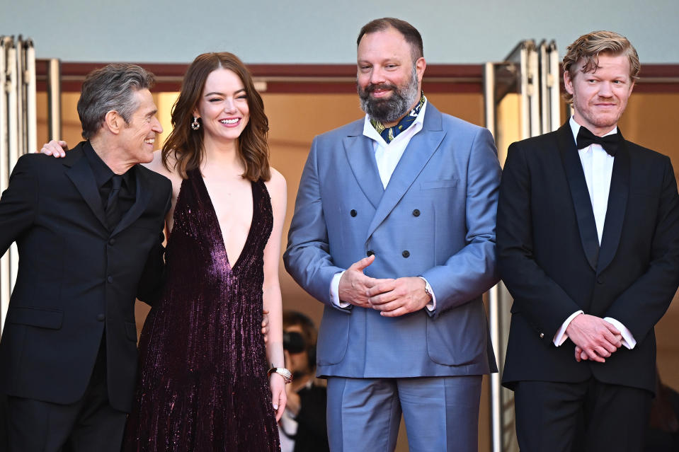 Emma Stone Playfully Corrects 'Kinds of Kindness' Director Yorgos Lanthimos at Cannes Over Real Name