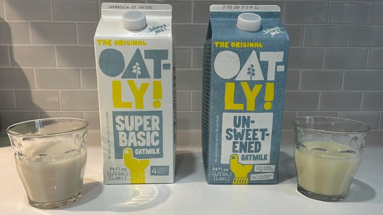 Oatly Super Basic oatmilk and Oatly Unsweetened oatmilk