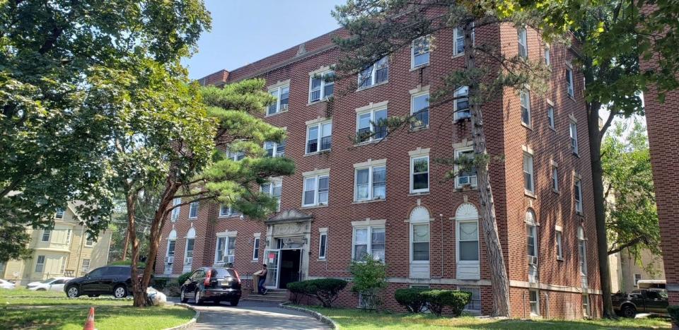 The apartment building at 501 West 7th St. in Plainfield that was condemned Tuesday after city officials found unsafe and unhealthy conditions.
