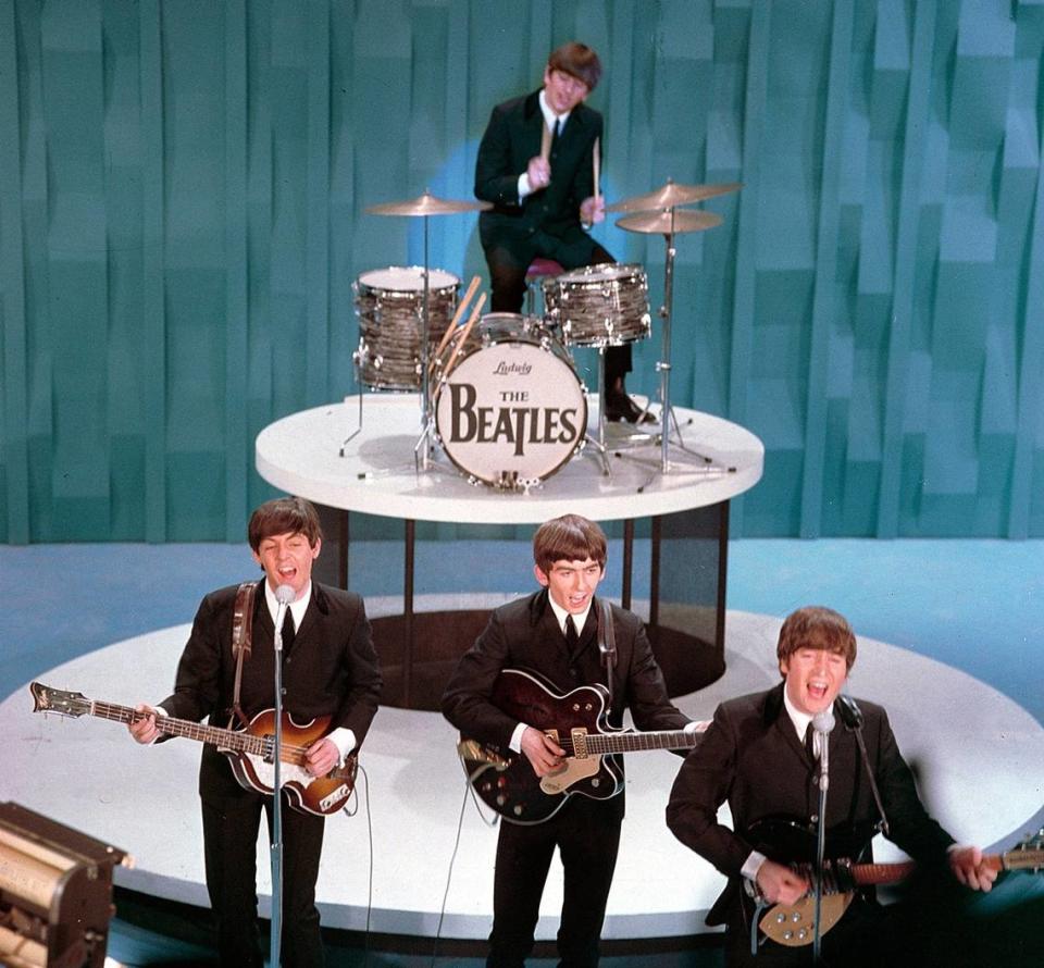 The Beatles on “The Ed Sullivan Show” on Feb. 9, 1964. Gary Astridge, 7 at the time, was among the 73 million people who caught the show. It changed, he said, the trajectory of his life. ZUMA/MCT