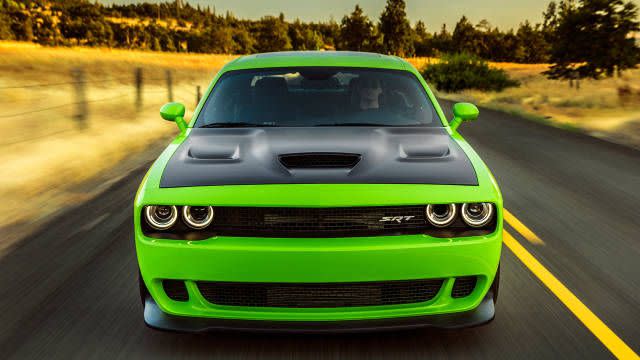 The Dodge Challenger Hellcat's Headlight