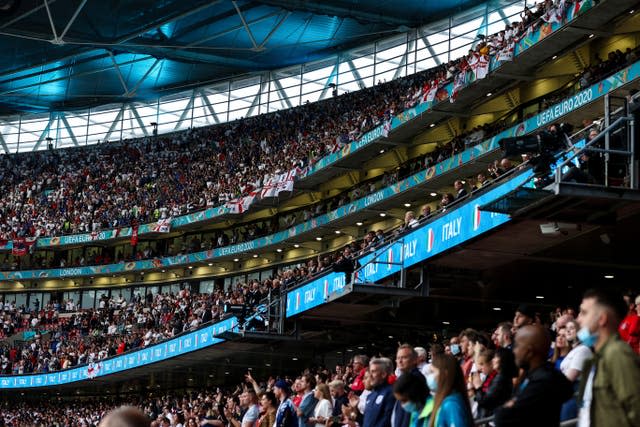 A number of fans at Wembley breached security to enter without tickets