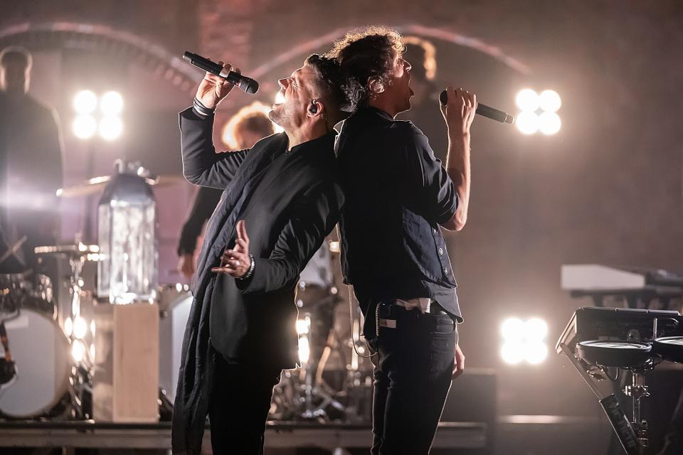 For King & Country performs during the 51st annual GMA Dove Awards show at TBN Studio Sept. 14, 2020, in Hendersonville, Tennessee.
