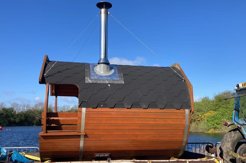 The sauna at Kelsey Lakes and Gardens