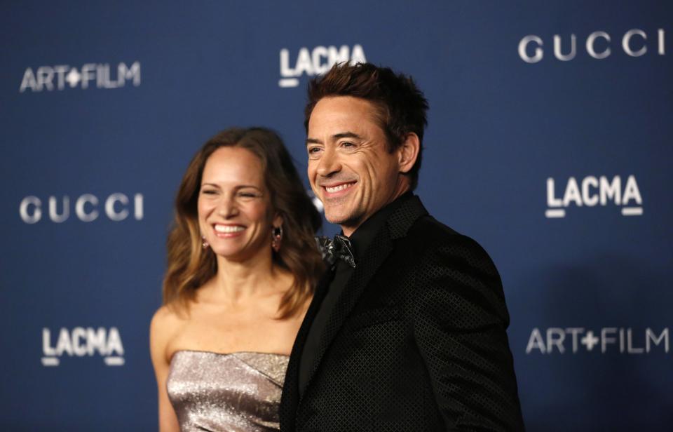 Downey Jr. and his wife Susan pose at the Los Angeles County Museum of Art (LACMA) 2013 Art+Film Gala in Los Angeles