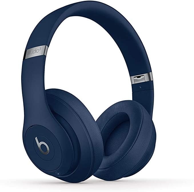 beats navy blue headphones