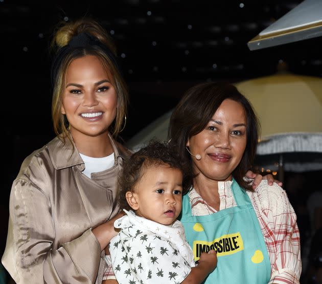 Chrissy Teigen, Miles Stephens and Vilailuck 