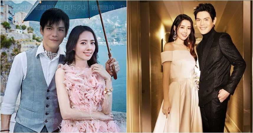 女星郭碧婷與香港影視大亨向華強之子向佐，去年在國外舉辦婚禮，但至今還未辦理結婚登記。（圖／翻攝微博）