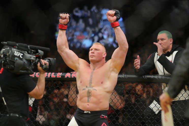 USADA informed Brock Lesnar of a second positive doping test on Tuesday. (Getty)