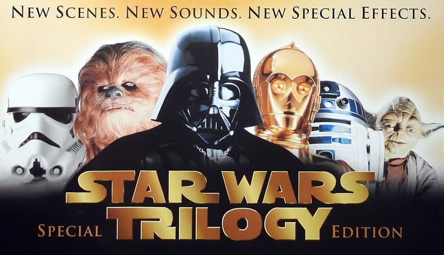 Home video prom art for the Star Wars Trilogy Special Editions.