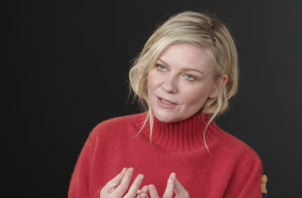 Kristen Dunst speaks in a video titled "Kristen Dunst Breaks Down Her Most Iconic Characters" on YouTube