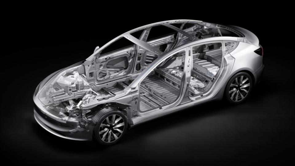電動車使用一體式壓鑄設計，維修成本高。 (圖片來源/ Tesla)