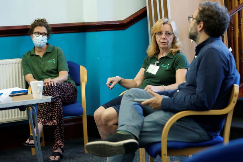 Chair of Trustees, Manager and Volunteer Anne McPoland, speaks during an interview in the Runcorn and District Foodbank in Old Town, in Runcorn