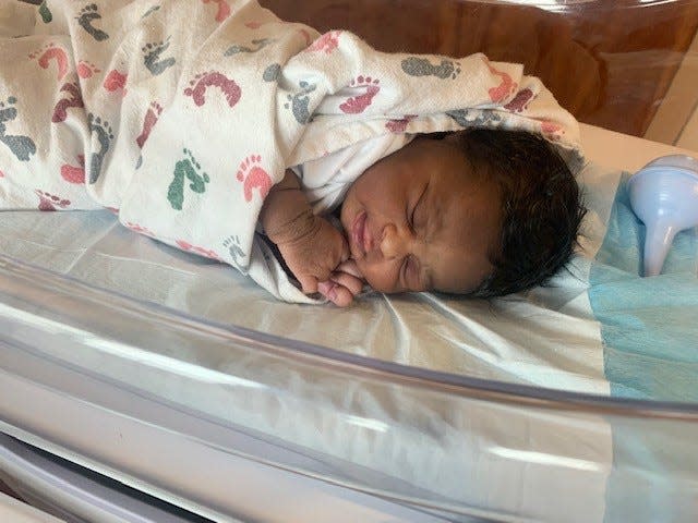 Baby Wajiha arrived Wednesday night after Hurricane Ian hit Brevard. Her mother, Hanna-Kay Williams, labored for more than 20 hours.