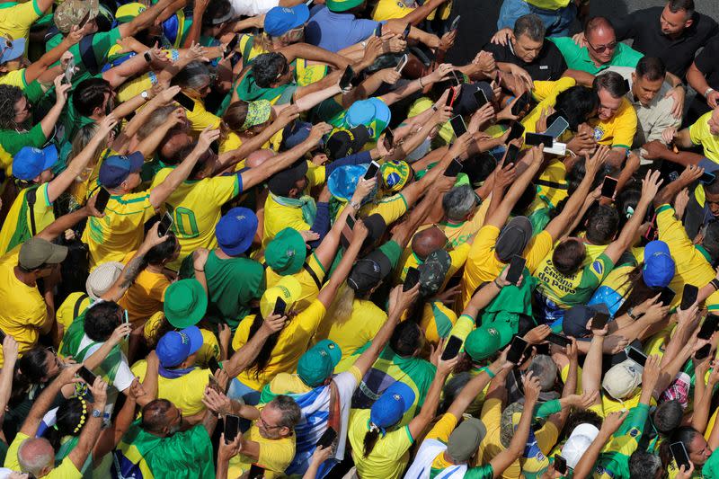 Brazil's former president Bolsonaro calls for a protest as police investigate him and his cabinet for allegedly plotting a coup after the 2022 election, in Sao Paulo