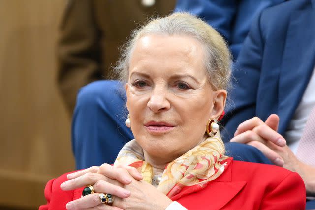<p>Karwai Tang/WireImage</p> Princess Michael of Kent attends day twelve of Wimbledon at the All England Lawn Tennis and Croquet Club on July 14, 2023.