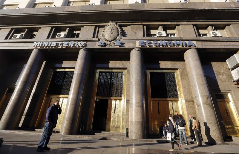 The Economy Ministry building is seen in Buenos Aires June 18, 2014. REUTERS/Enrique Marcarian