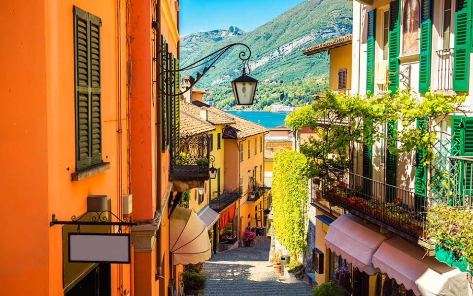 Upmarket boutiques line Bellagio’s charming pedestrianised quarter, with stepped cobbled streets climbing up the hillside - getty