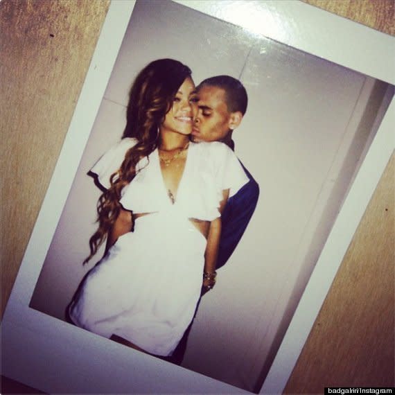 Rihanna uploaded photos of her and Brown to her Instagram account following her 25th birthday celebrations.