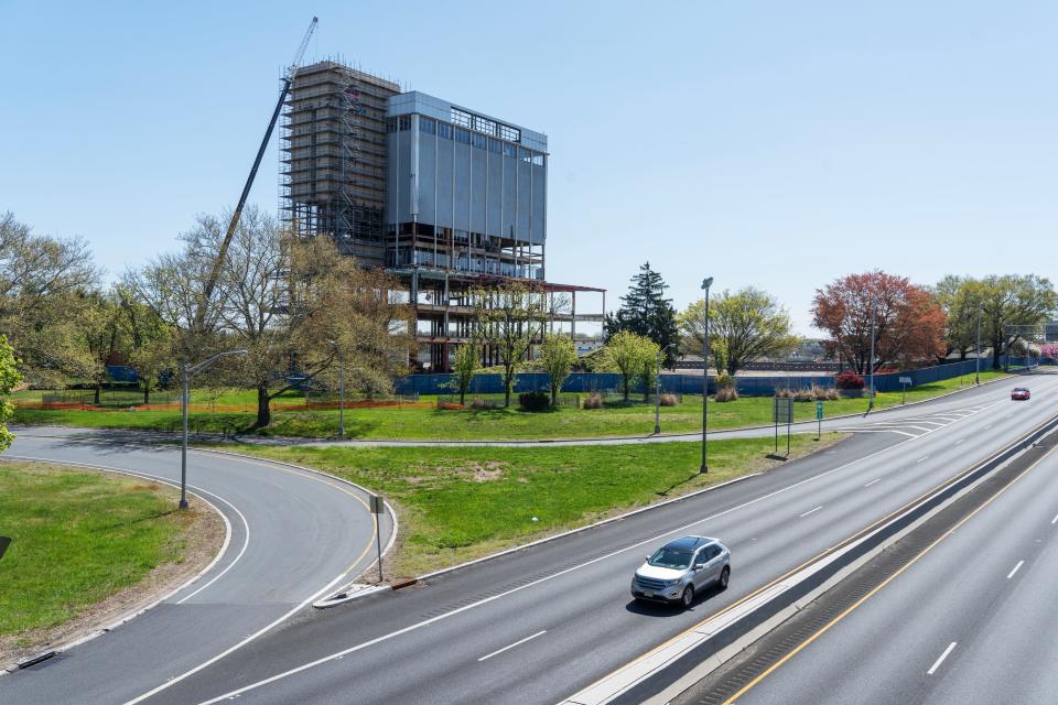 The dismantling of the Nabisco building continues in Fair Lawn, NJ on Monday April 22, 2024.