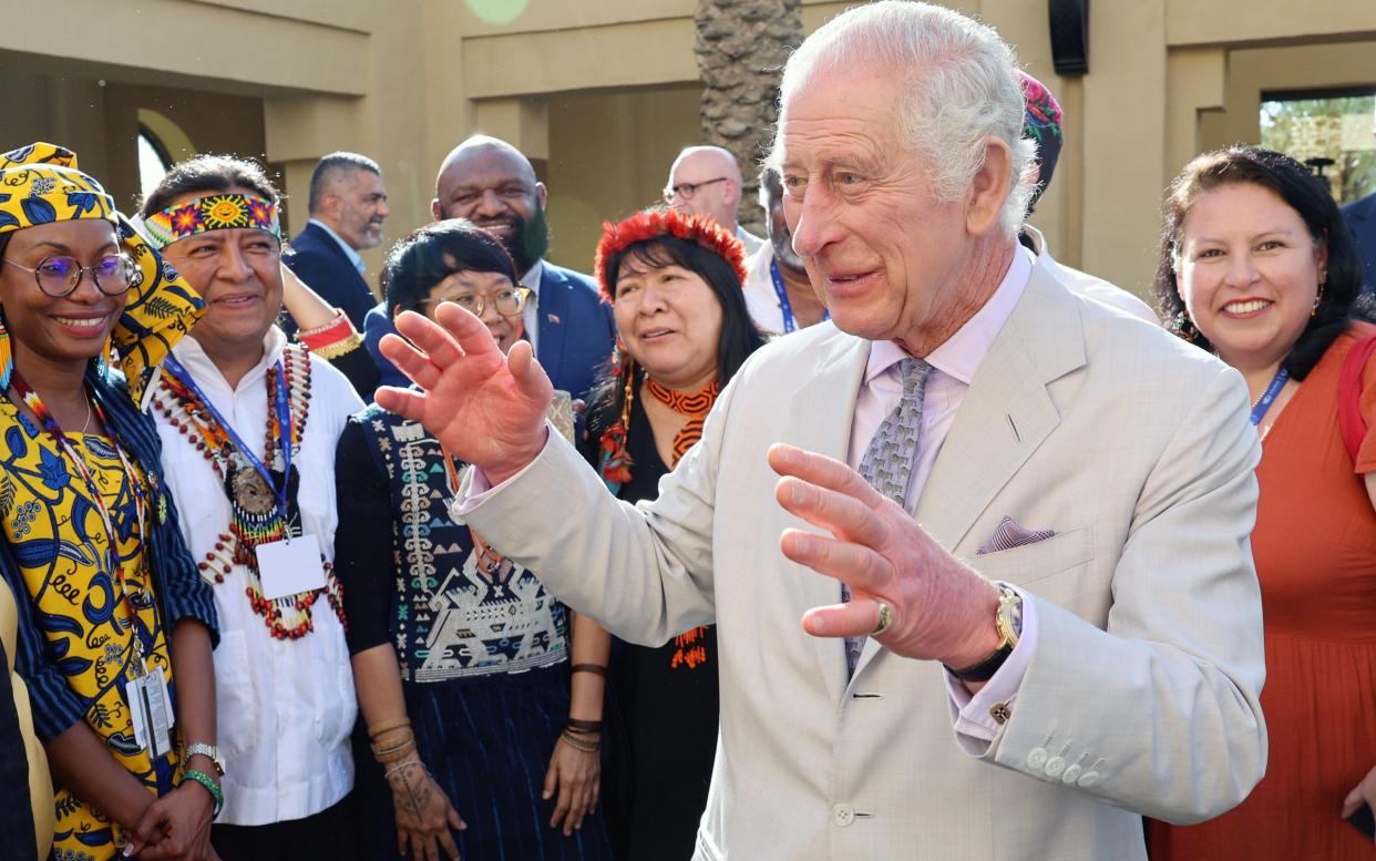 The King shrugged off the furore as he arrived in Dubai, where he will address the Cop28 environmental summit