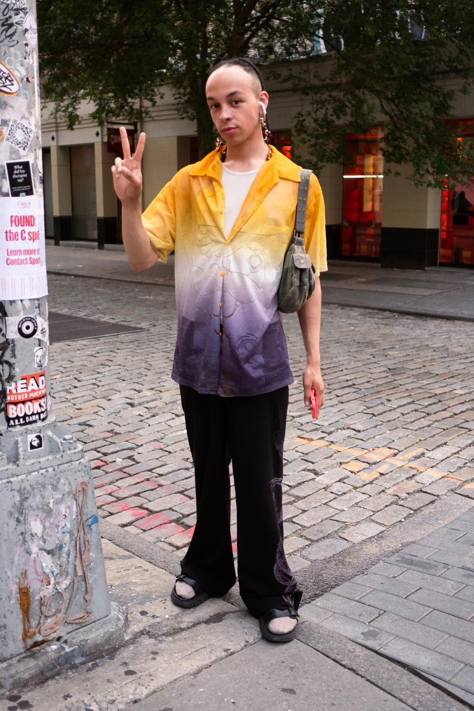 person in new york wearing a cool outfit