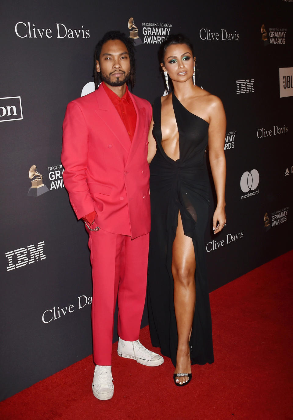 Miguel and Nazanin Mandi on the red carpet