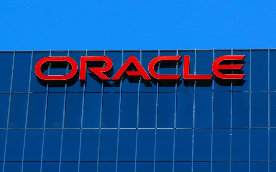 The Oracle logo is shown on an office building in Irvine, California - Mike Blake/Reuters