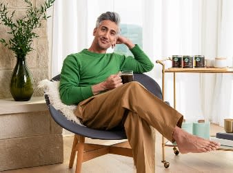 The Queer Eye star on starting his day with tooth brushing and coffee, and why he stands in front of the mirror in his underwear. (Photo: Scott McDermott for Starbucks)