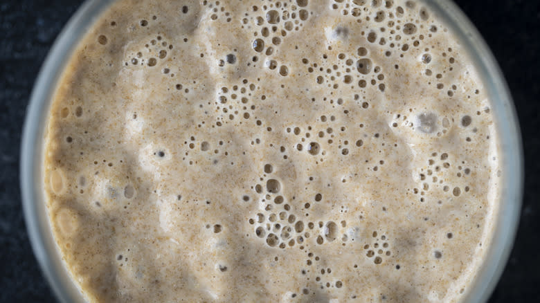 bubbly proofed yeast