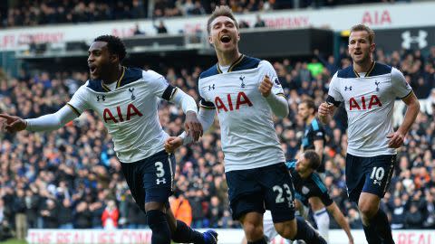 Danny Rose Christian Eriksen Harry Kane Tottenham v West Brom Premier League 14012017