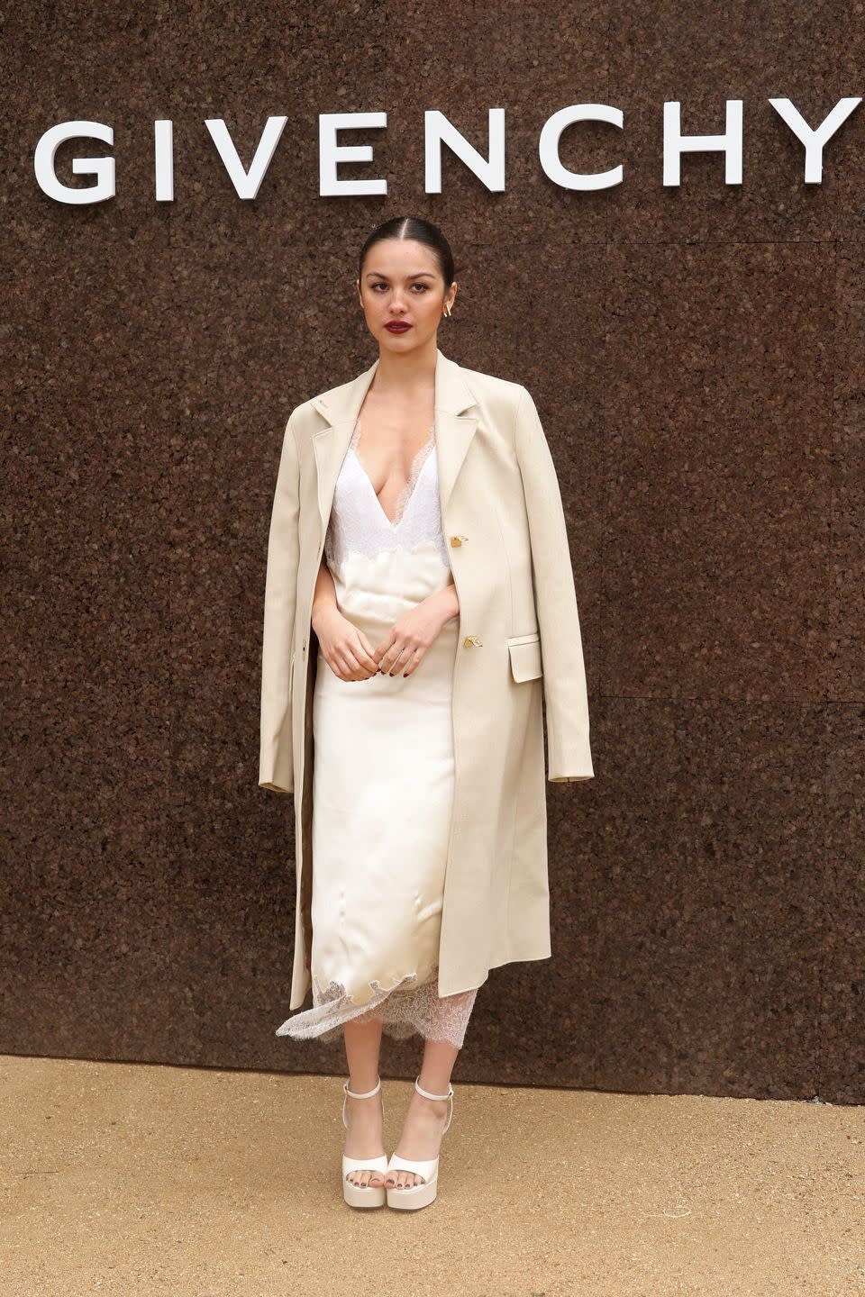 paris, france october 02 editorial use only for non editorial use please seek approval from fashion house olivia rodrigo attends the givenchy womenswear springsummer 2023 show as part of paris fashion week on october 02, 2022 in paris, france photo by pascal le segretaingetty images