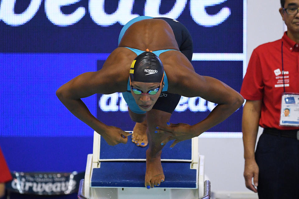 Jamaica’s Alia Atkinson competes in the World Cup Tokyo in Japan