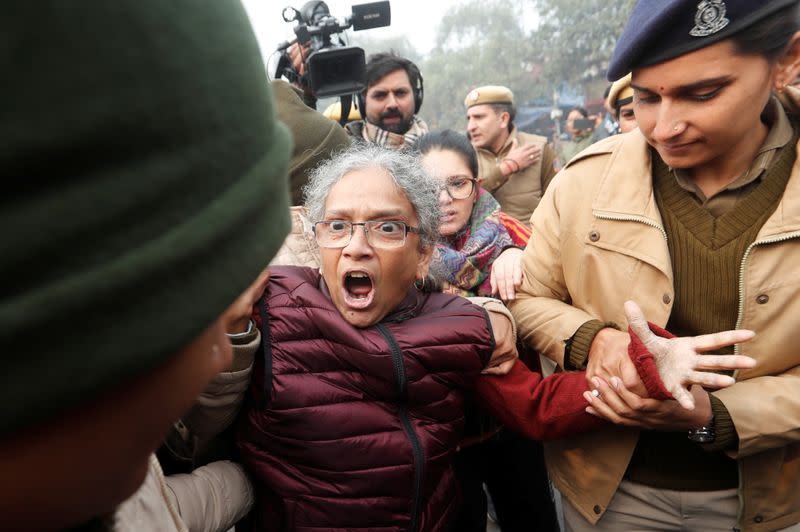 Protest against new citizenship law in Delhi