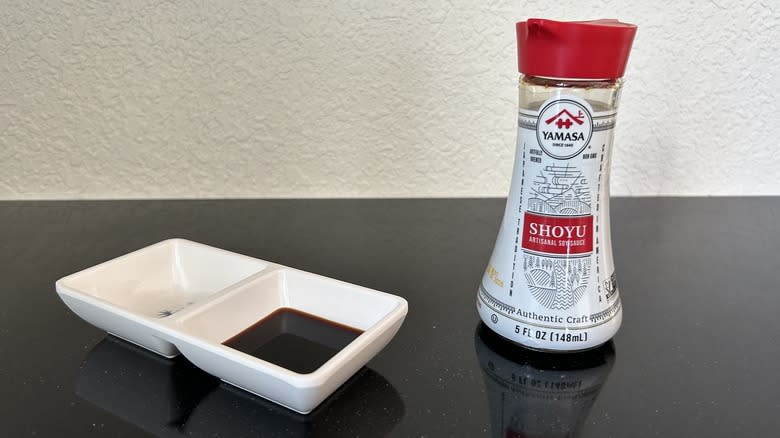 Yamasa soy sauce bottle 