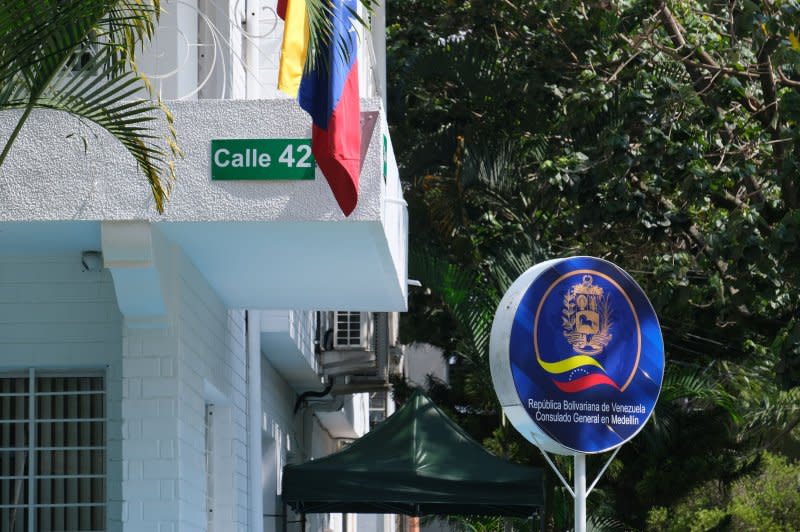 The new Venezuelan consulate in Medellin, Colombia began offering services on Monday in the city's Laureles neighborhood. It's one of five new locations in Colombia offering consular services to Venezuelan residents. Photo by Austin Landis/UPI