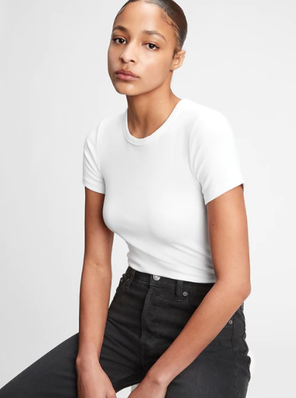 Crewneck, slim sleeves—very French. (Photo: Gap)