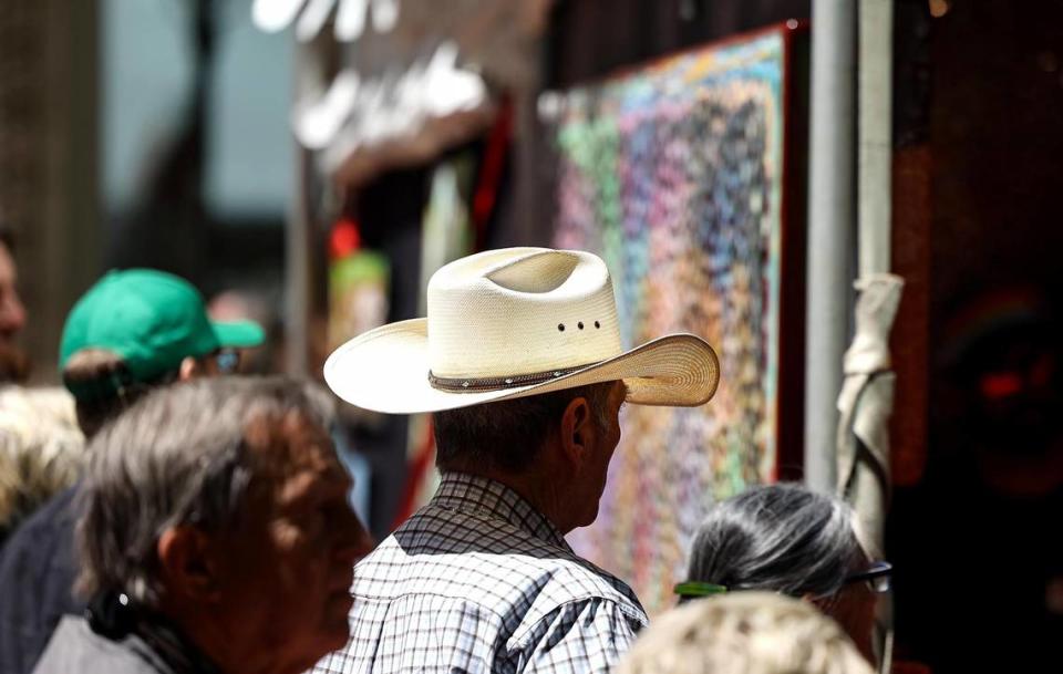 Visitors flock to downtown Fort Worth during the second day of the Main Street Arts Festival on Friday, April 21, 2023.