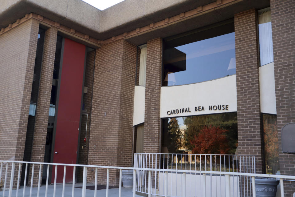 This Oct. 22, 2018 photo shows the Cardinal Bea House on the campus of Gonzaga University in Spokane, Wash. Cardinal Bea House played host to at least 20 Jesuit priests accused of sexual abuse. (Emily Swing/Reveal via AP)