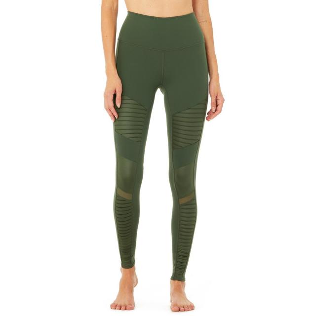 Alo Yoga High Waist Moto Leggings In Midnight