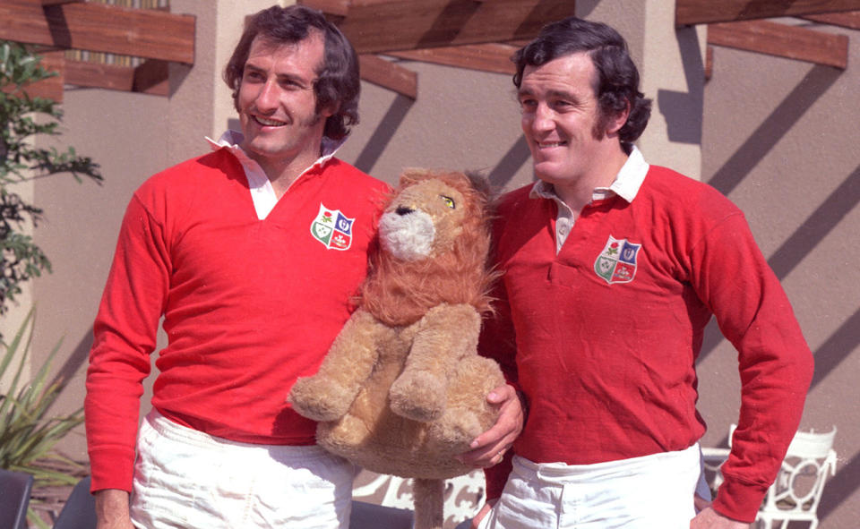 Gareth Edwards and Phil Bennett, pictured here during the British and Irish Lions tour to South Africa in 1974. 