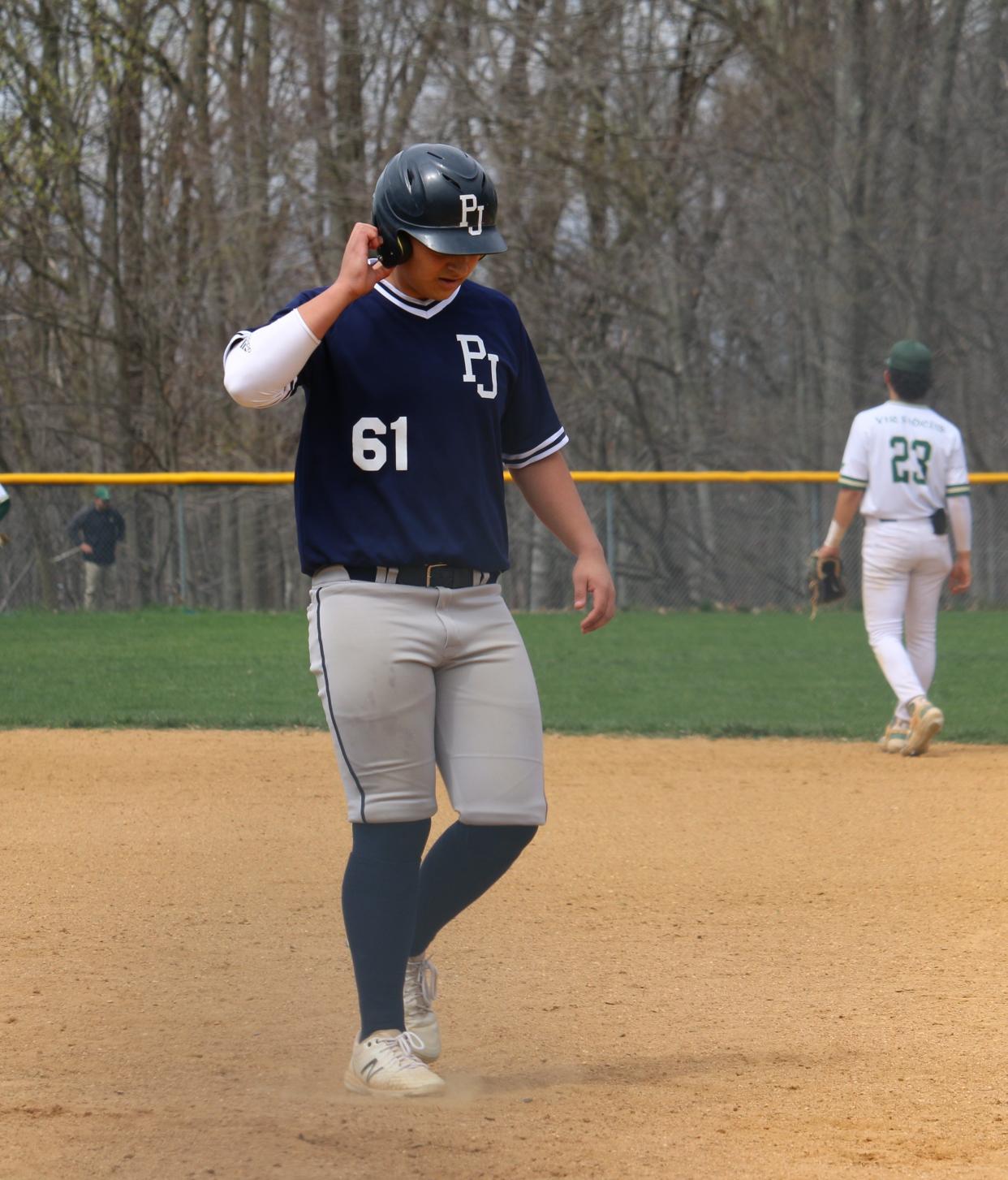 Pope John's Nick Struble had an RBI single and scored a run in a loss to St. Joseph Regional in an independent matchup. St. Joseph defeated Pope John 13-8 on Saturday April 16, 2022 in Montvale.
