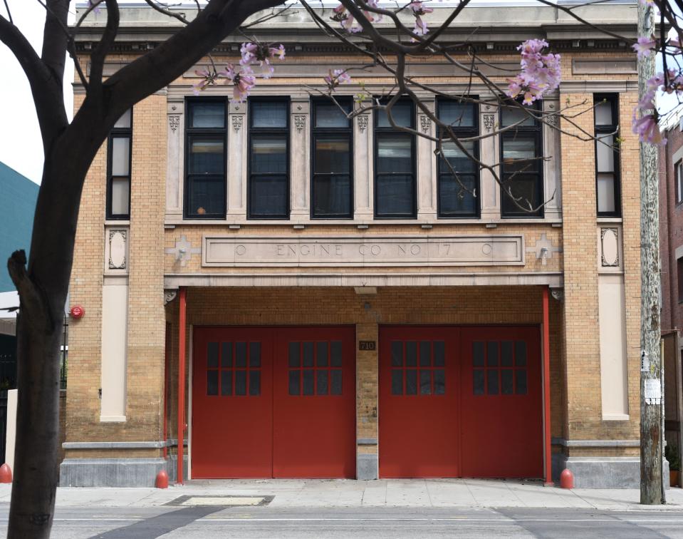 The exterior of the Firehouse Hotel.