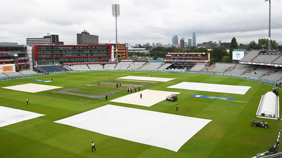 Empty stands, pictured here following news of the cancellation of the fifth Test between England and India at Old Trafford.