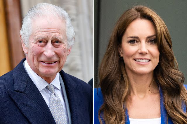 <p>Max Mumby/Indigo/Getty; Samir Hussein/WireImage</p> King Charles in January 2024; Kate Middleton in October 2023.