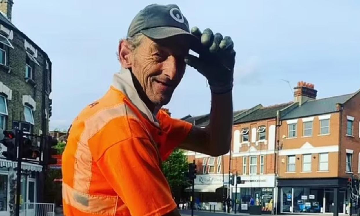 <span>Paul Spiers has lifted ‘everyone’s spirits with his positive presence’ while working in Bromley, south-east London.</span><span>Photograph: Lisa Knight</span>