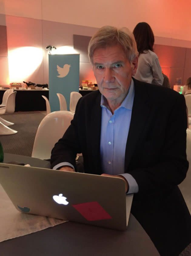 Oops! Did Harrison Ford just ruin the new <i>Star Wars</i> movie? Photo: Twitter